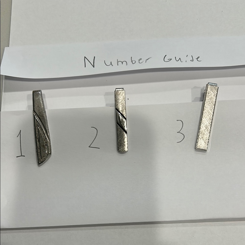 Silver Tie Clips